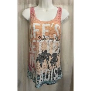 Life is‎ Better in Paradise~Burn out Bubba Gump Shrimp Co. Sz. Small